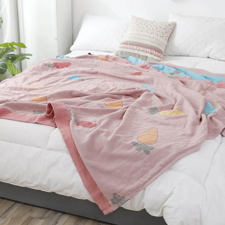 四重ガーゼケット シングル 綿100% 洗える夏用寝具