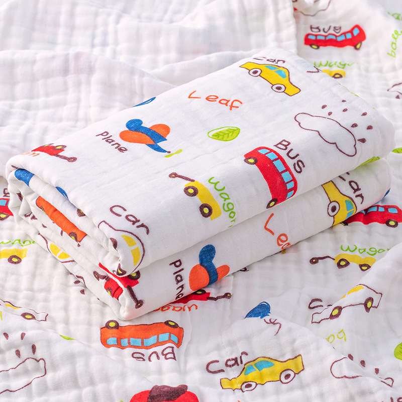 ガーゼケット 綿ユニコーンと果物の夢模様 綿ガーゼケット