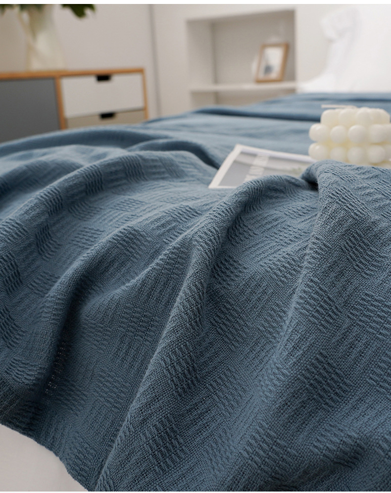 ガーゼケット 格子織り柄 綿百パーセント六重ガーゼケット ダブルサイズ