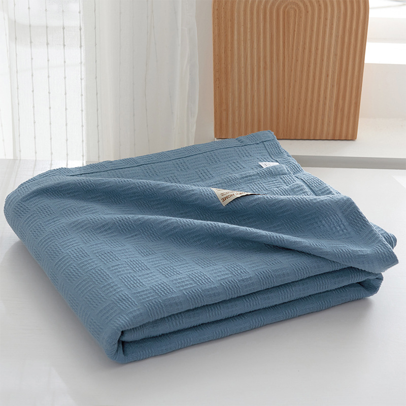 ガーゼケット 格子織り柄 綿百パーセント六重ガーゼケット ダブルサイズ