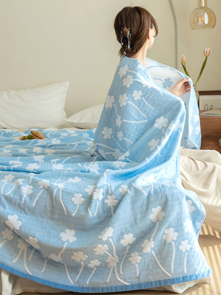 花模様の優しさ ガーゼケットダブル