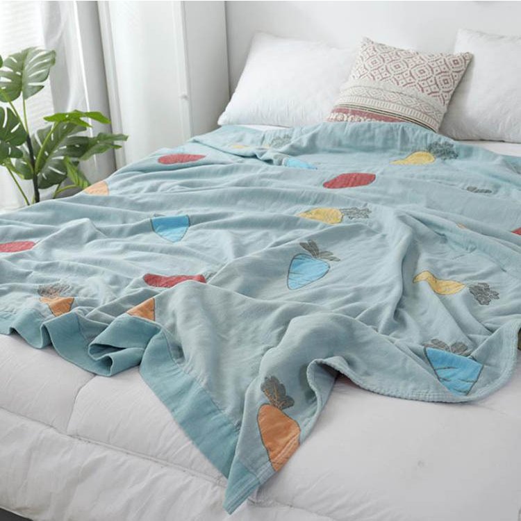 四重ガーゼケット シングル 綿100% 洗える夏用寝具