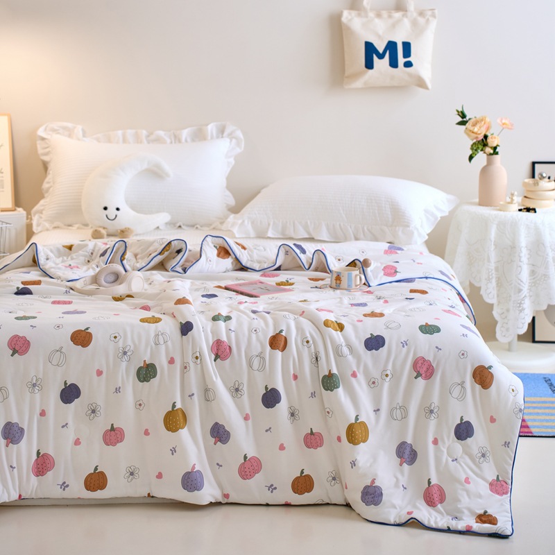 ガーゼケット 綿 可愛い野菜柄純綿ガーゼケット