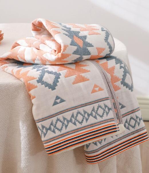 ガーゼケット 綿 100% 北欧柄 4層ガーゼ バスタオル