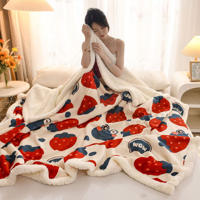 ガーゼケット 天然綿素材ふわふわ羊毛風裏地付きガーゼケット