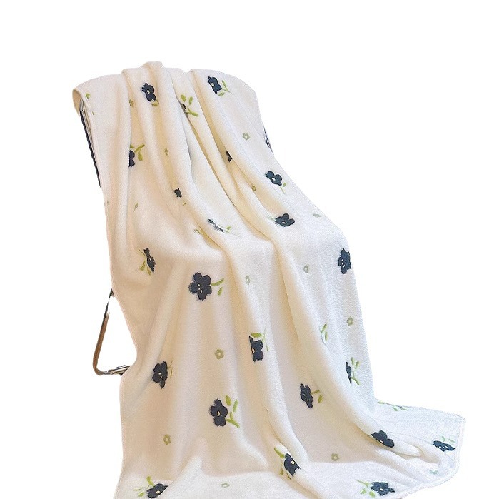 ガーゼケット 綿 花柄模様天然綿素材多重織りガーゼケット