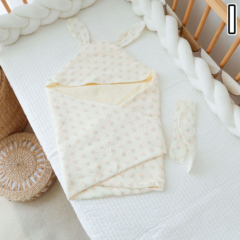ガーゼケット 綿 赤ちゃん用薄手綿ガーゼおくるみ月柄