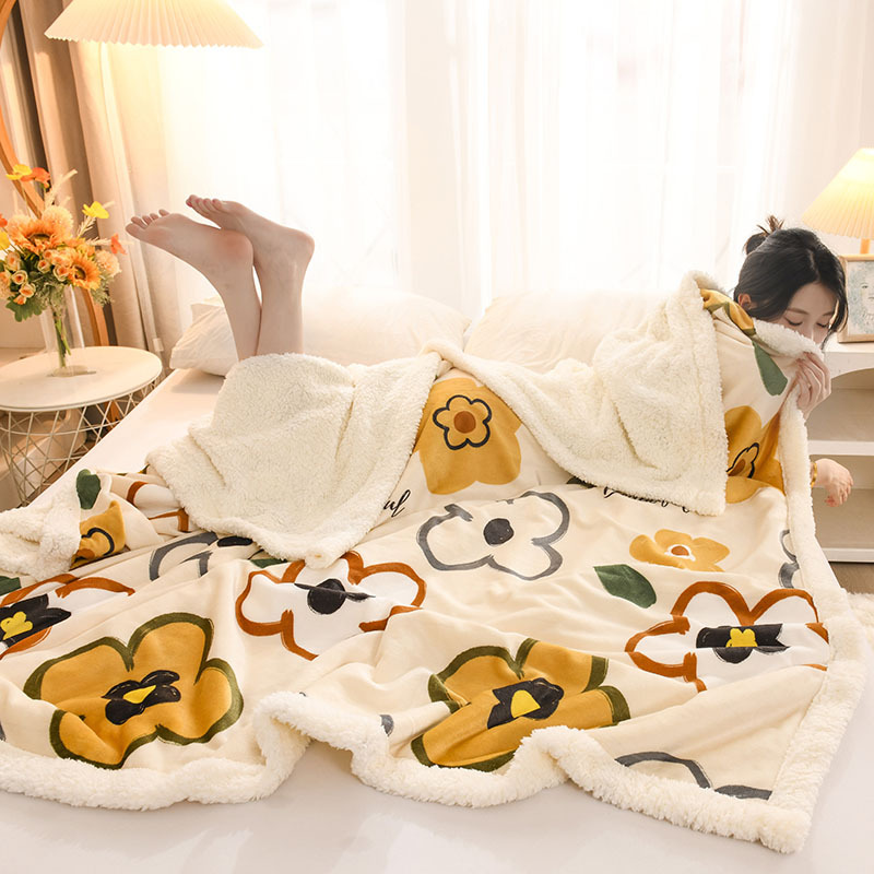 ガーゼケット 天然綿素材ふわふわ羊毛風裏地付きガーゼケット