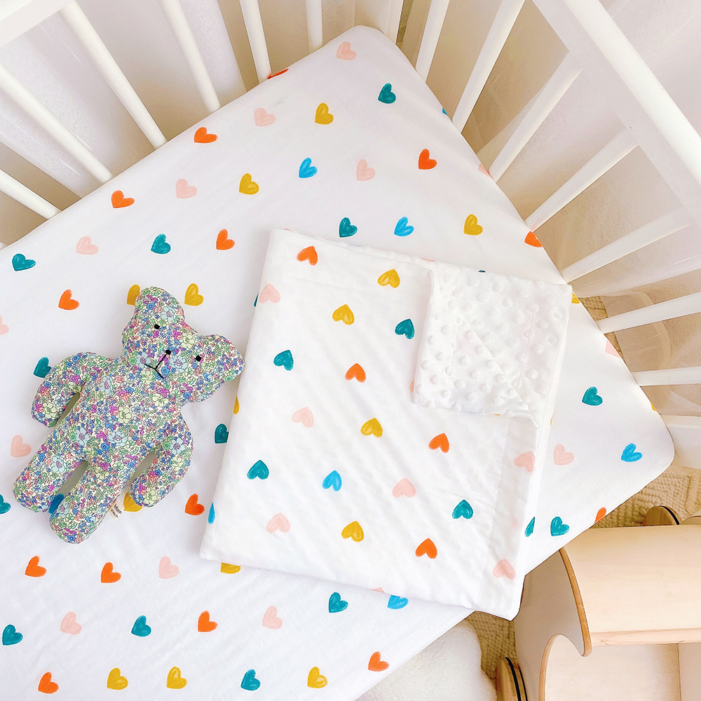 ガーゼケット 動物やハートの可愛い柄綿ガーゼケット