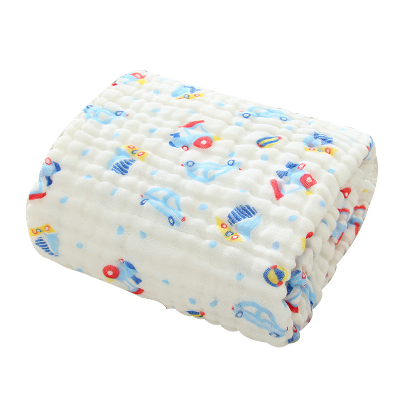 ガーゼケット 綿 可愛い動物柄六重織りふんわり綿ガーゼケット