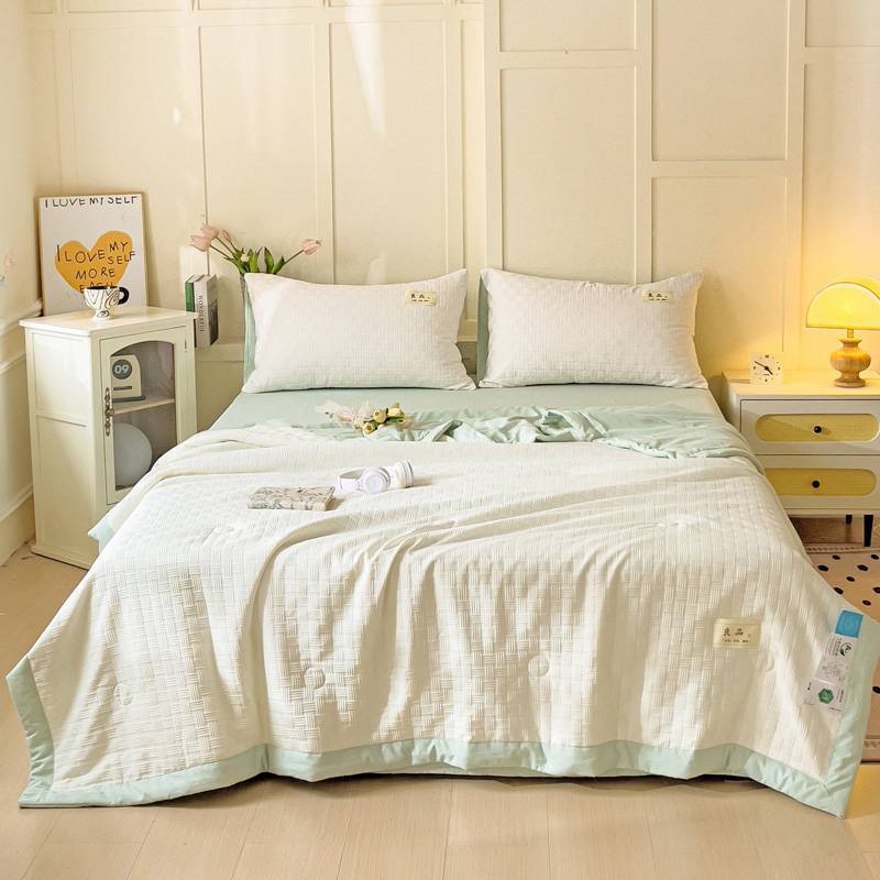 ガーゼケット 綿 天然綿百パーセント編み織り模様四季通用薄掛け布団