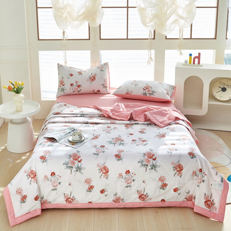 ガーゼケット ダブル 花柄六重織り全綿ガーゼケット