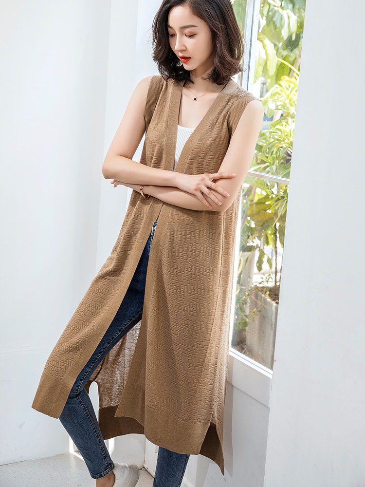 ジレ 優美なシルエット ロングジレベスト