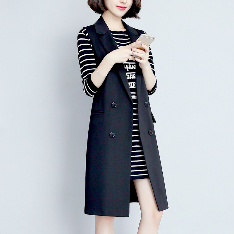 シンプルスタイリッシュロングジレ