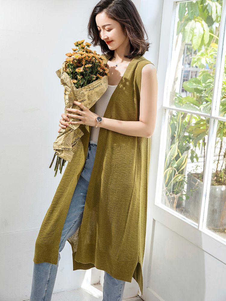 ジレ 優美なシルエット ロングジレベスト