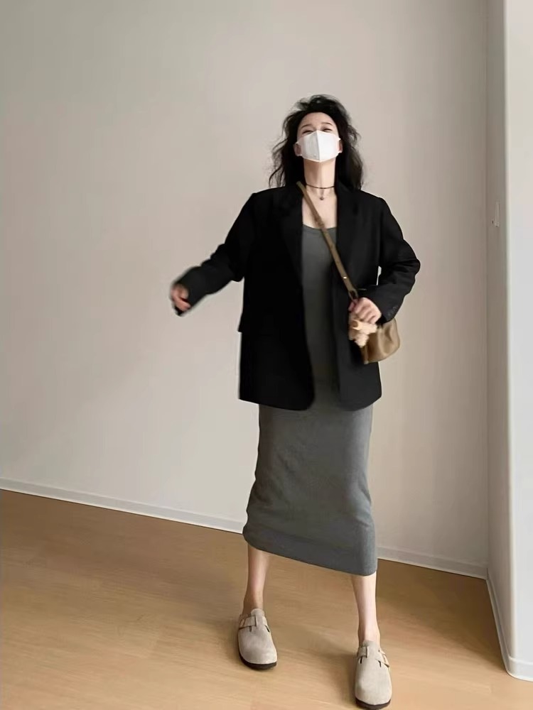 ジレ なめらかタンクロングワンピース