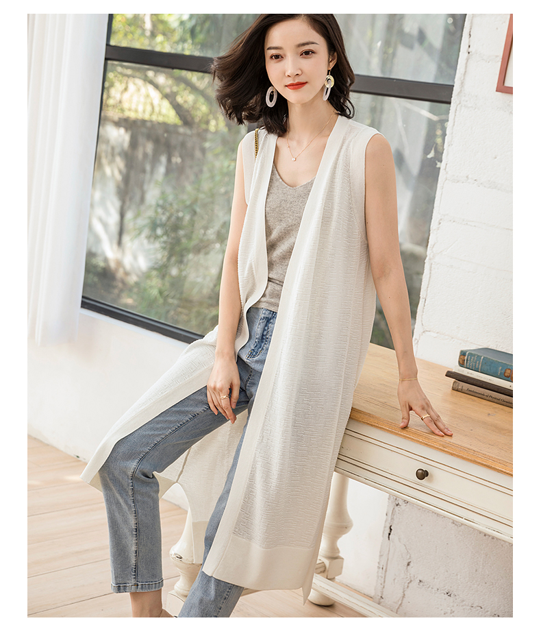 ジレ 優美なシルエット ロングジレベスト