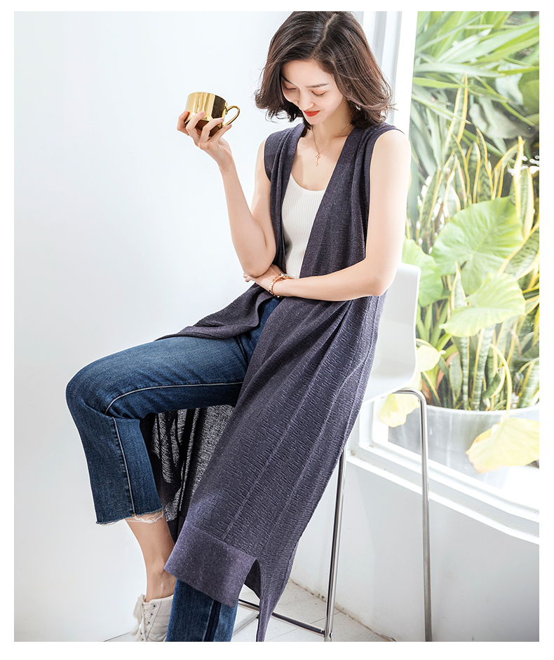 ジレ 優美なシルエット ロングジレベスト