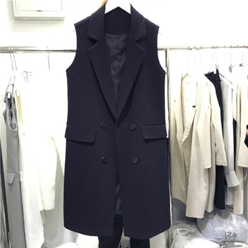 シンプル美シルエットロングジレ