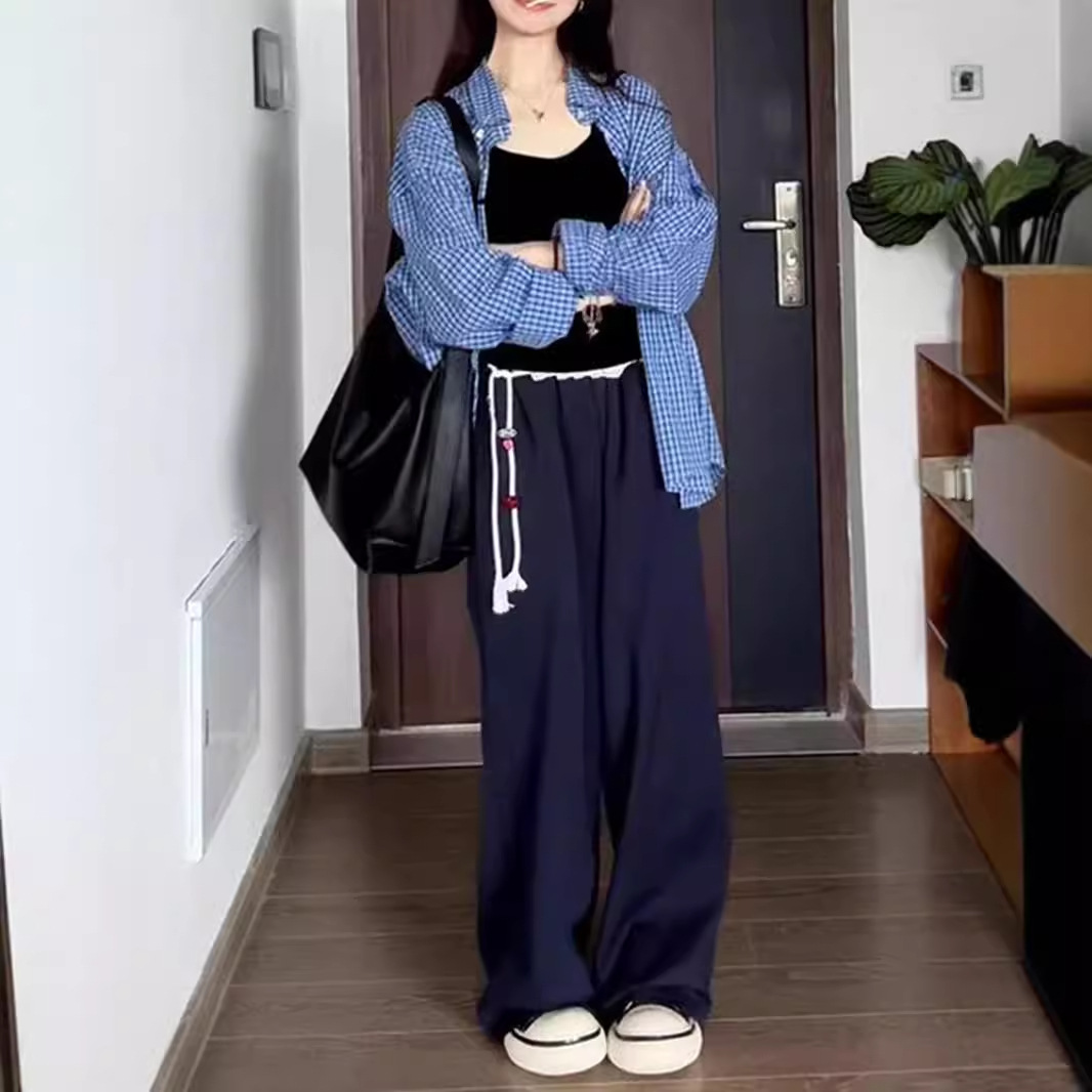 ギンガム チェック ゆったりシルエット格子柄ブラウス