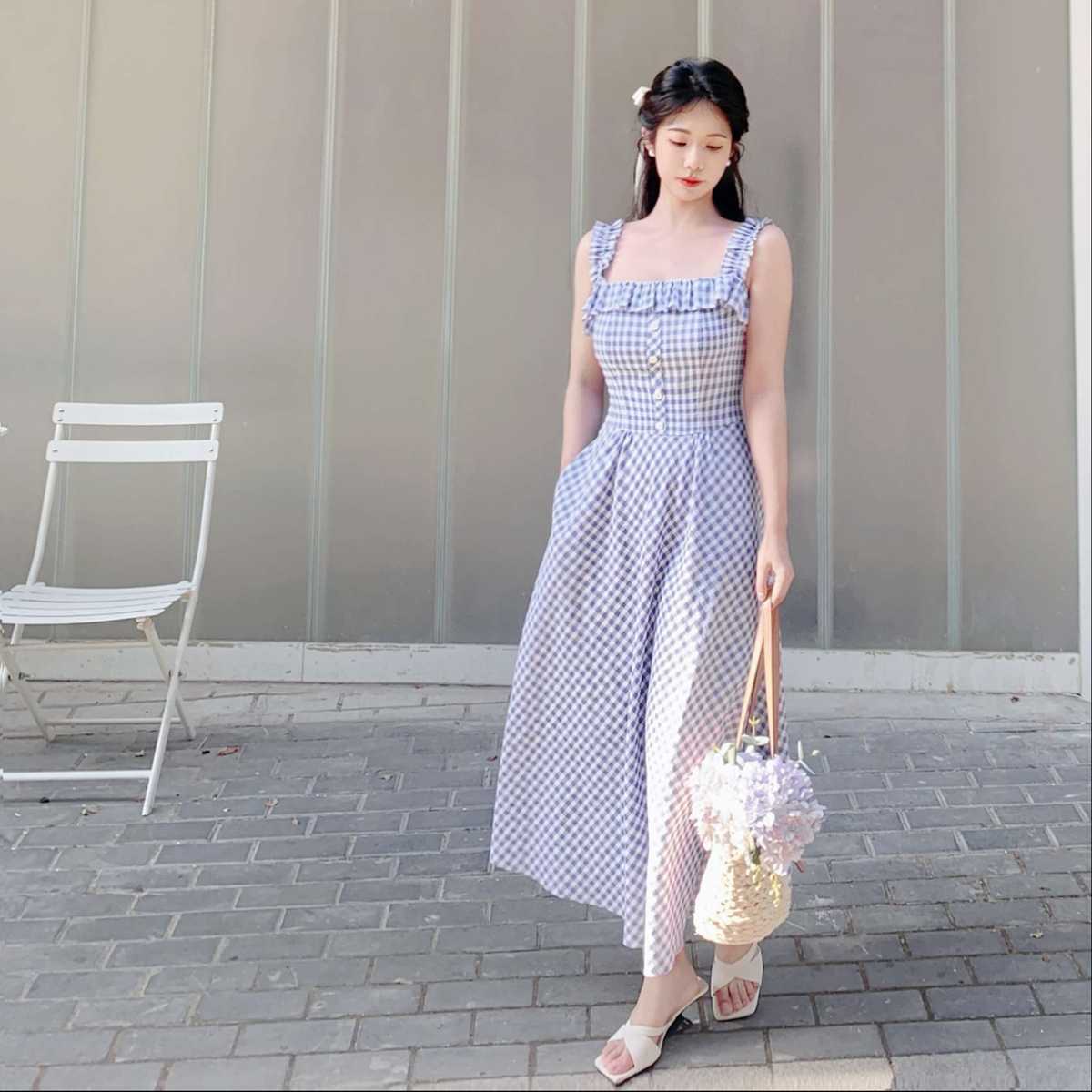 紫のギンガムチェックワンピースおすすめ5選