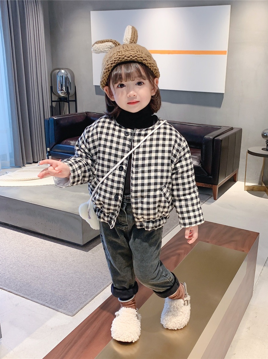 ギンガム チェック 女の子ギンガムチェック柄ショート丈ジャケット