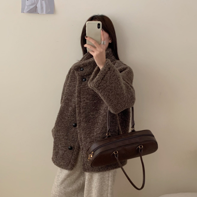 大人かわいい服 秋冬新作もこもこボアコート韓国風暖かい防寒アウター