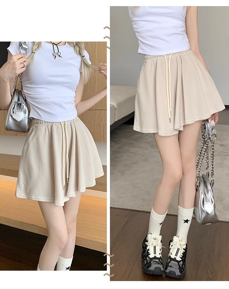 大人かわいい服 バレエ風プリーツスカート風ショートパンツ