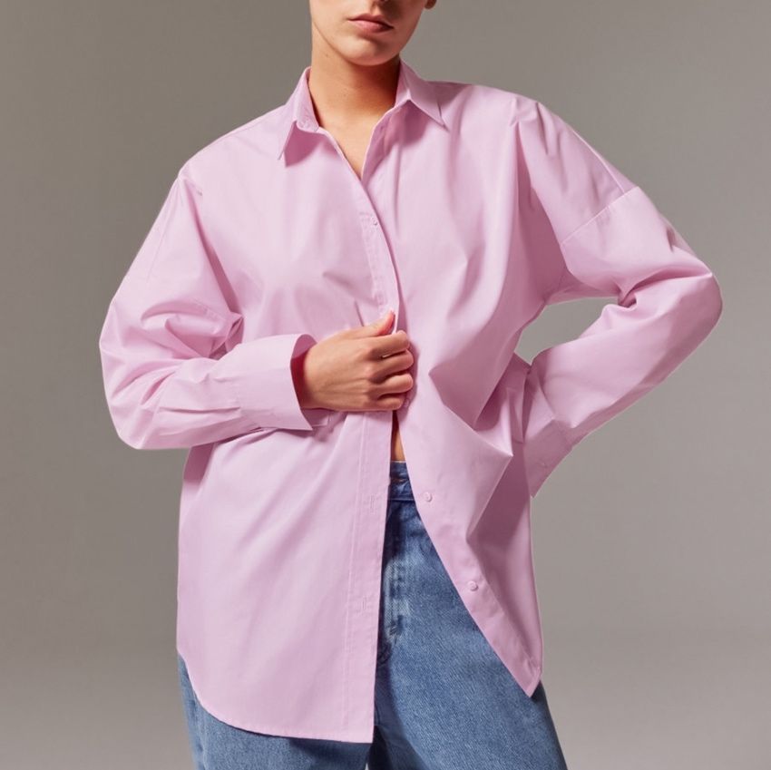 大人かわいい服 ゆったりシルエットベーシックシャツ