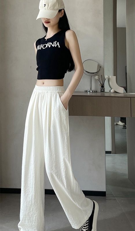 大人かわいい服 ふんわり涼やか高腰ワイドパンツ