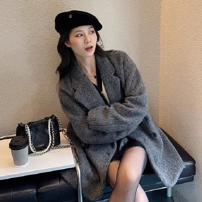 大人かわいい服 秋冬新作チェスターコート体型カバーミドル丈レディースアウター