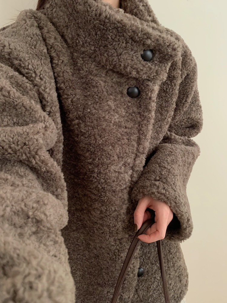 大人かわいい服 秋冬新作もこもこボアコート韓国風暖かい防寒アウター