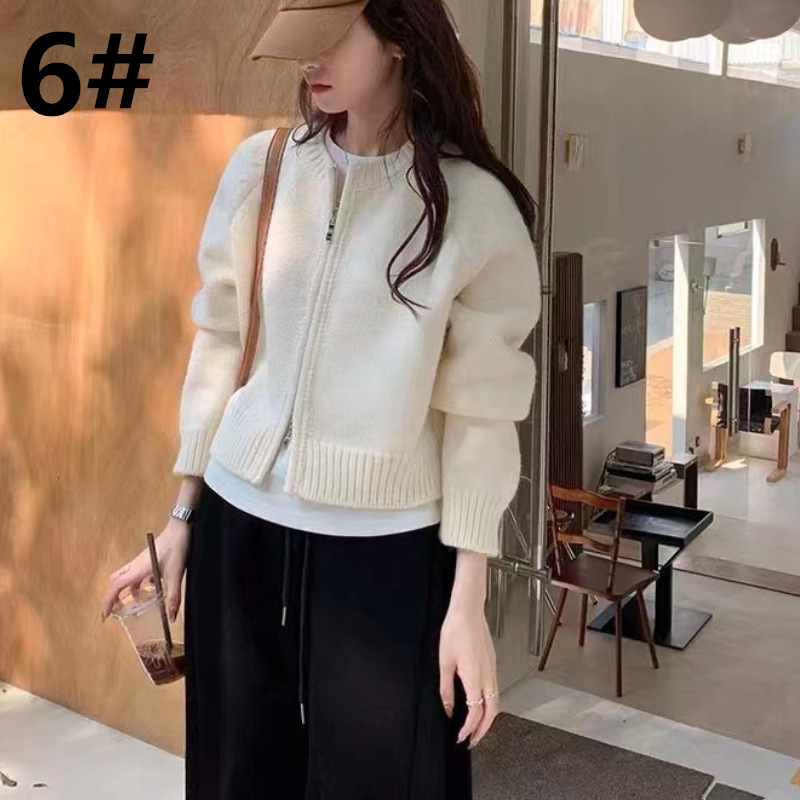 大人かわいい服 秋新作 ゆったりニットカーディガン 無地セーター