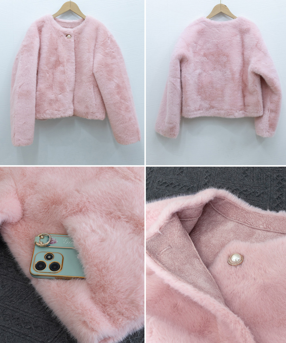 大人かわいい服 ふわふわもこもこファージャケット