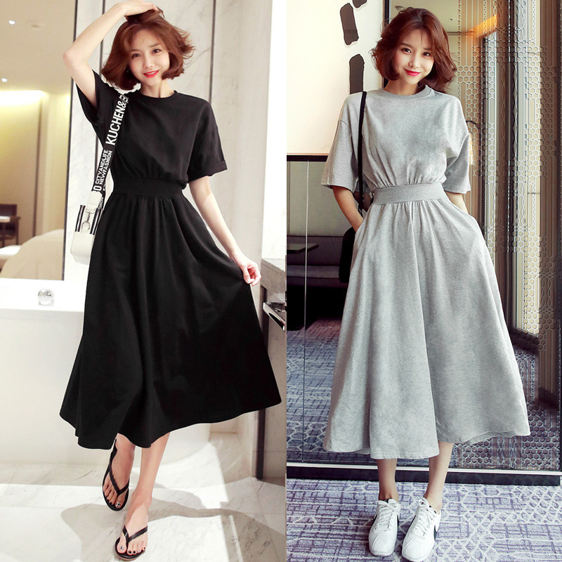 大人かわいい服 シンプル優美ギャザーワンピース