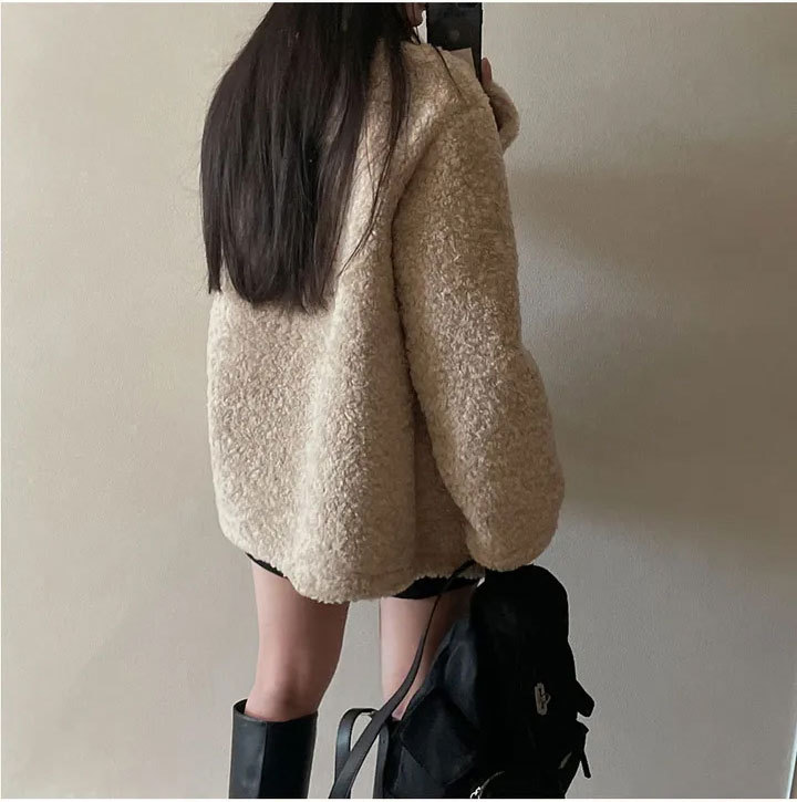 大人かわいい服 秋冬新作もこもこボアコート韓国風暖かい防寒アウター