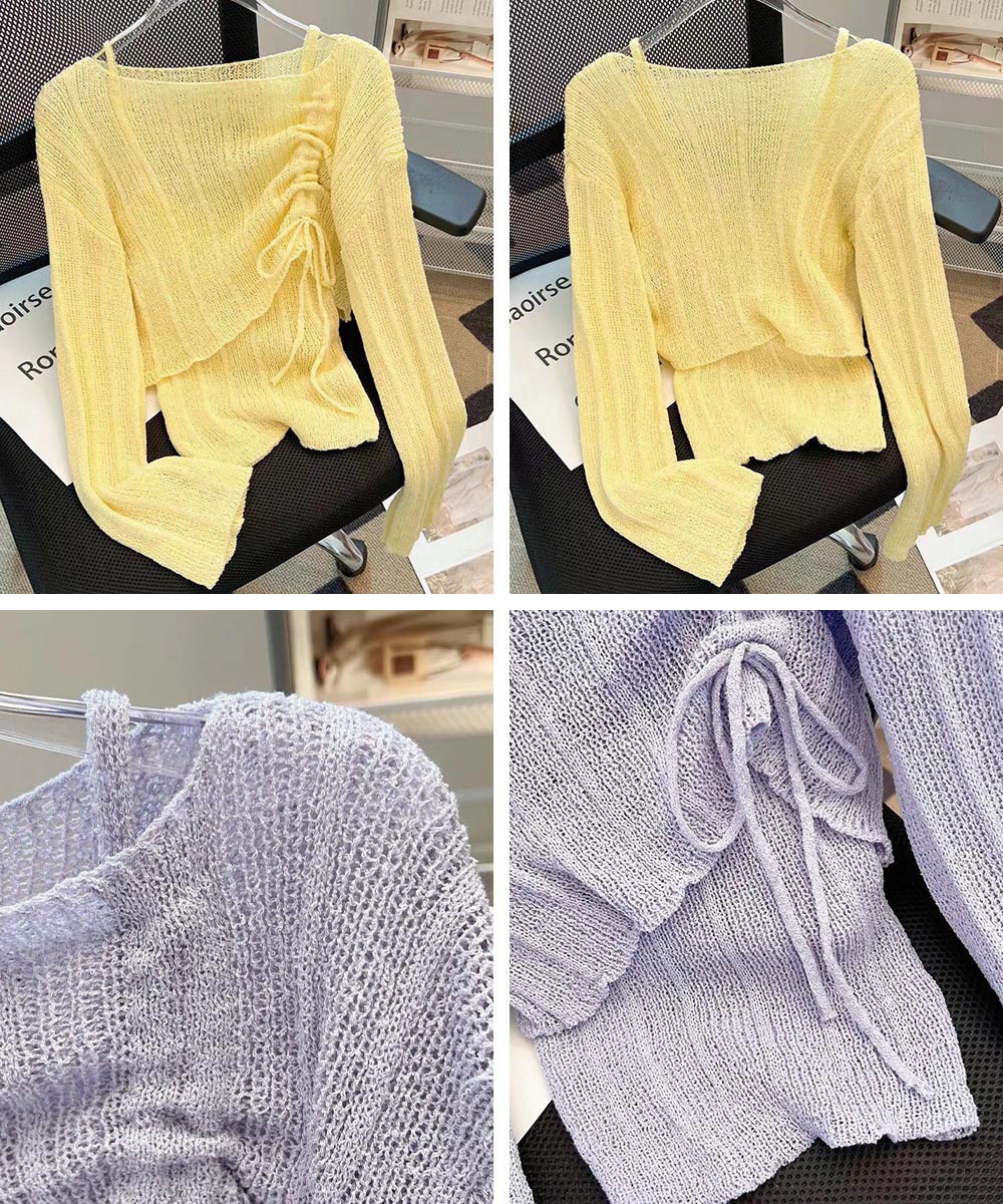 大人かわいい服 シルエット調整 リブニットトップス