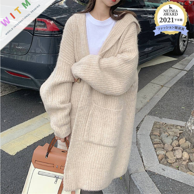 大人かわいい服 秋冬新作 上品ニットカーディガン 体型カバー 大人魅力