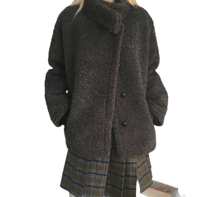 大人かわいい服 秋冬新作もこもこボアコート韓国風暖かい防寒アウター