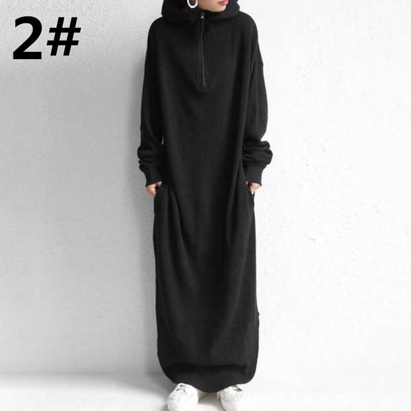 大人かわいい服 ハイネックニットワンピース 厚手ロング丈 体型カバー