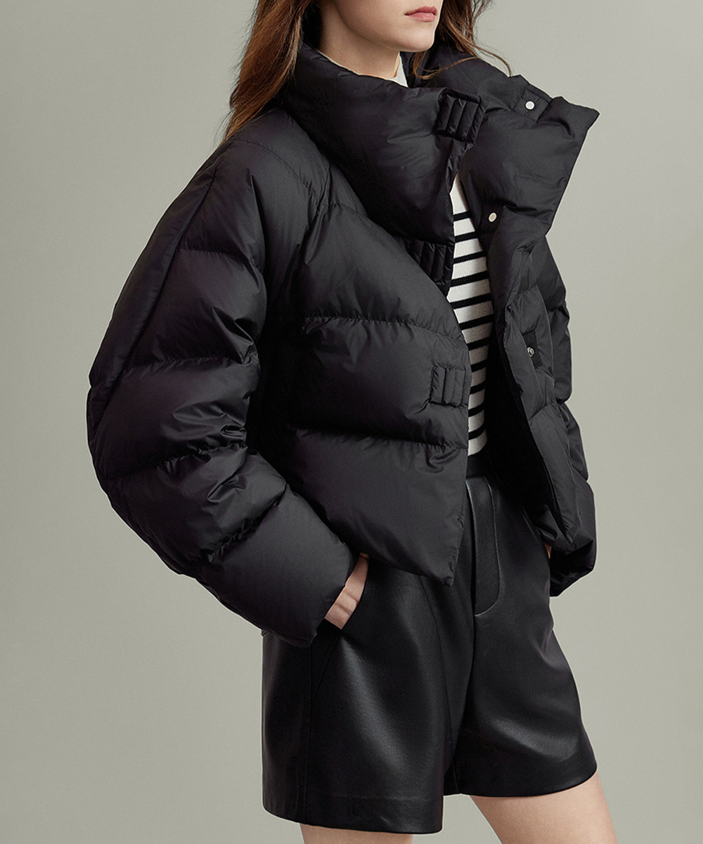 大人かわいい服 中綿入りショート丈ダウンジャケット防寒アウター
