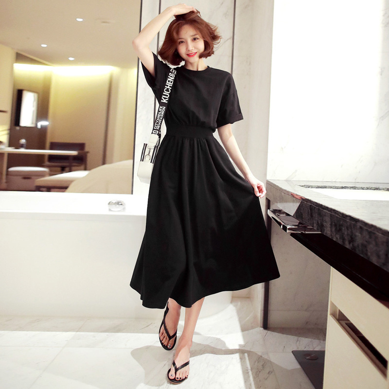 大人かわいい服 シンプル優美ギャザーワンピース