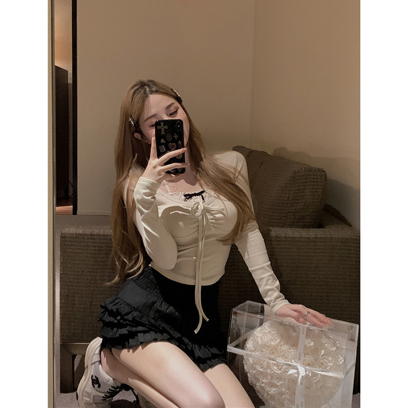 大人かわいい服 リボントップスフリルスカートセット