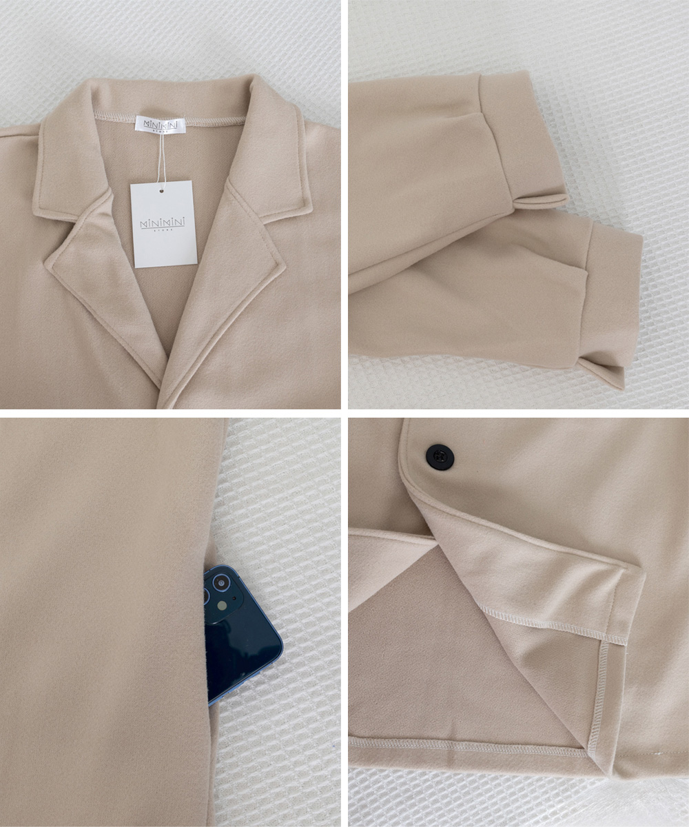 大人かわいい服 ぽわん袖ウエストベルト付きミドル丈チェスターコート 