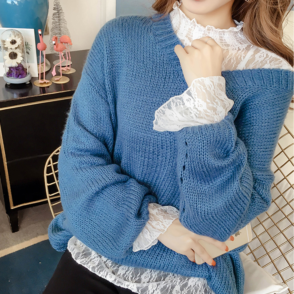 大人かわいい服 花柄レース シースルー トップス プチハイネック フリル