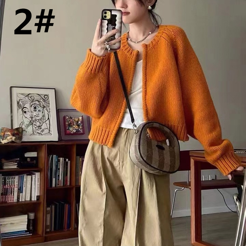 大人かわいい服 秋新作 ゆったりニットカーディガン 無地セーター