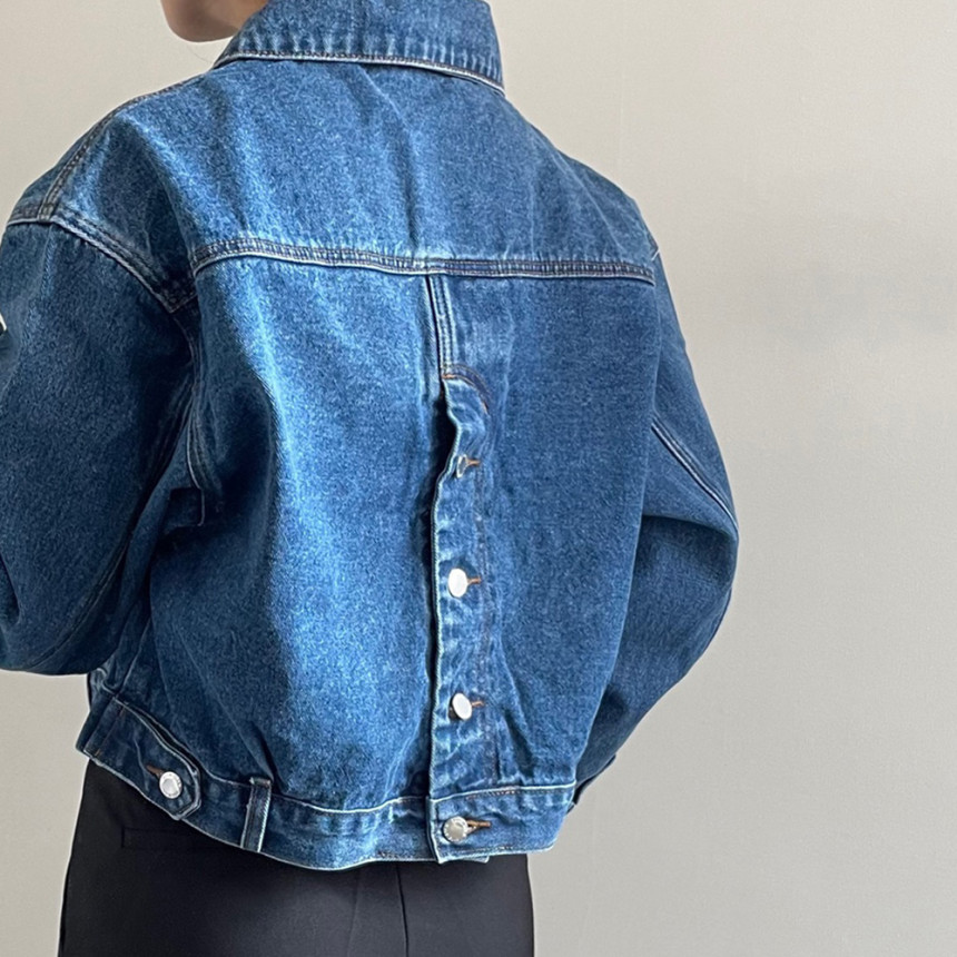 大人かわいい服 ショート丈デニムジャケット