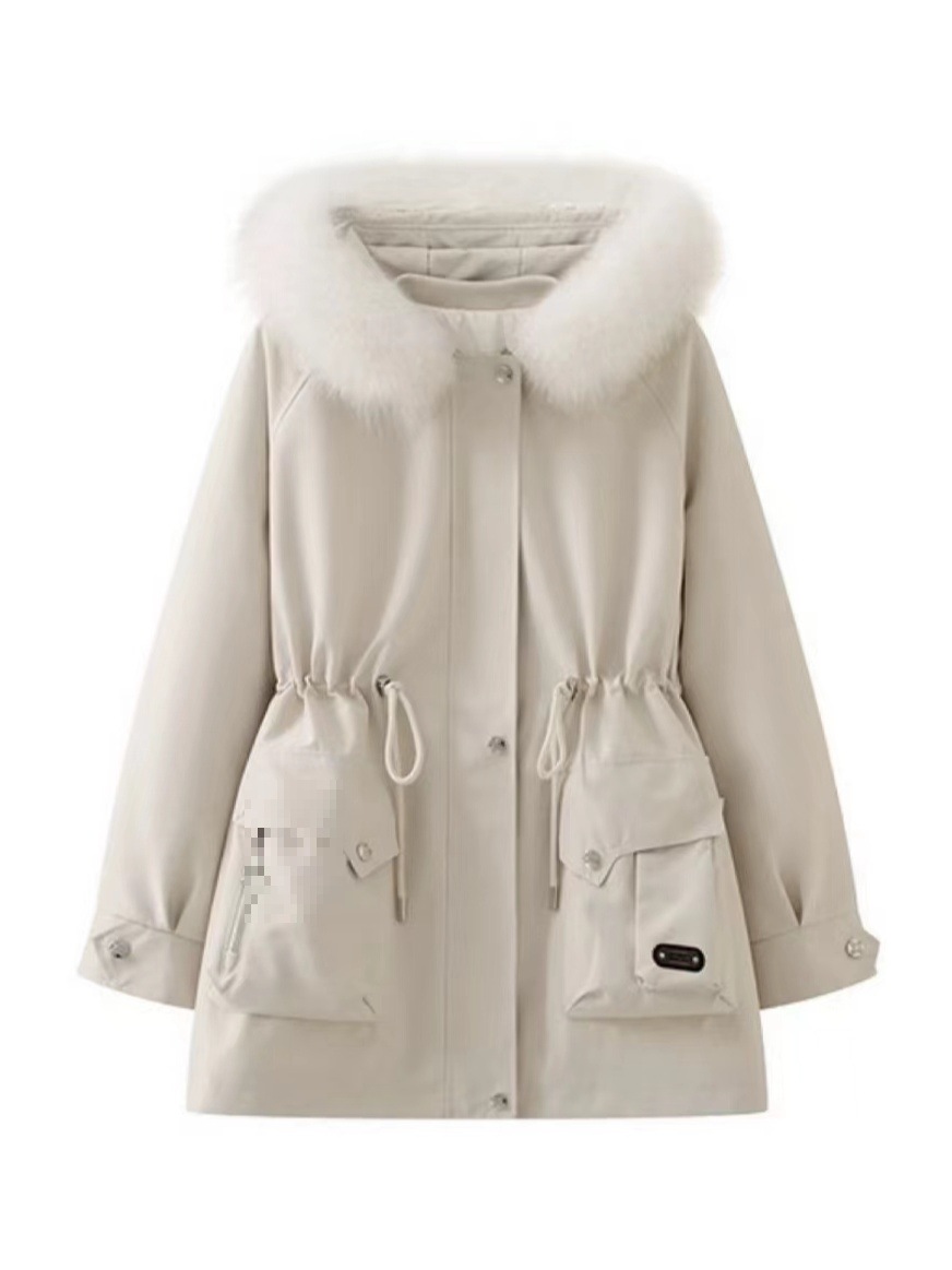 大人かわいい服 ボリュームファー付き中綿モッズコート