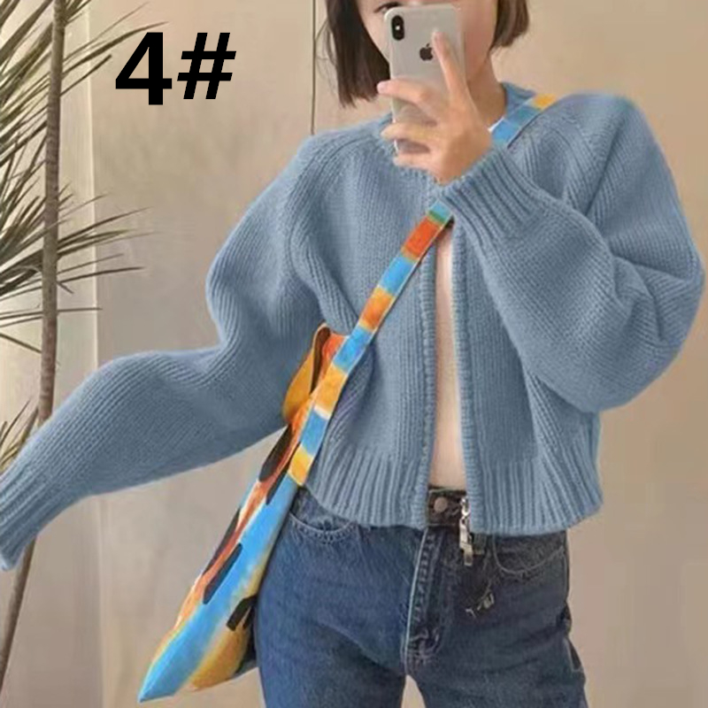 大人かわいい服 秋新作 ゆったりニットカーディガン 無地セーター