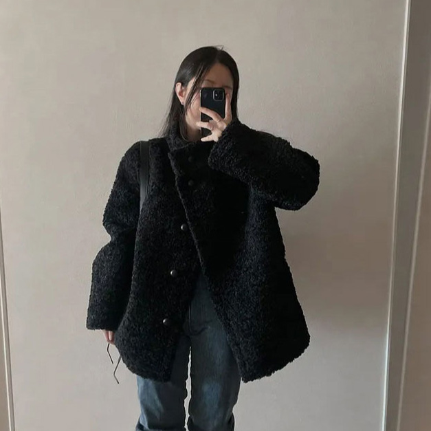 大人かわいい服 秋冬新作もこもこボアコート韓国風暖かい防寒アウター